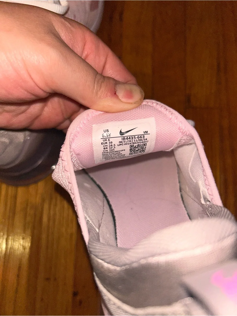 Nike Kids Pink and Light Gray Air Max 270 Sneakers